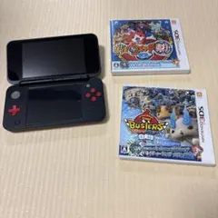 New 3DS LL ブラック/レッド ゲームソフト2本付き