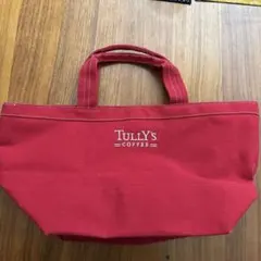 TULLY'S COFFEE レッドトートバッグ