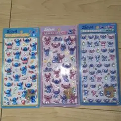 【正規品】スティッチ ボンボンドロップシール　ミニ　３枚セット