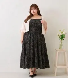 さらに⁉️値下げ‼️新品タグ付きフラワープリントワンピース 3L Louiosy
