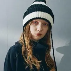 RNA ボーダーボリュームニット帽