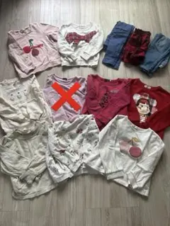 長袖　トレーナー　プティマイン　まとめ売り　11点　女の子110cm 綿100%