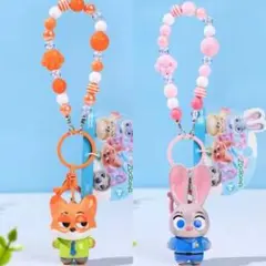 大人気❣️ズートピア2 ニックビーズ キーホルダー ストラップ