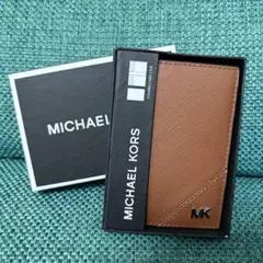 【新品】MICHAEL KORS メンズ　マイケルコース カードケース ブラウン