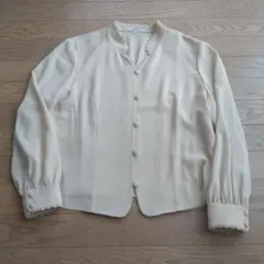 Leilan クリーム色 長袖ブラウス サイズ9