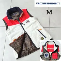 ROSASEN ✦ 中綿 ダウン ベスト リバーシブル Wファスナー 防風 迷彩