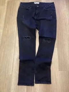 Bershka ダメージ加工 デニム USA 34