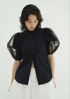 最終値下CLANE TULLE LAYEREDSLEEVE SHIRTS新品 - メルカリ