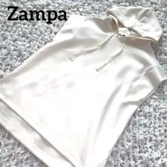 《美品》Zampa ザンパ　ベスト　パーカー　ホワイト　M フレンチスリーブ
