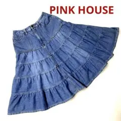 極美品♡PINK HOUSE ピンクハウス デニム プリーツ ロング スカート フリル使いデニムスカート｜ピンクハウスオフィシャルオンライン