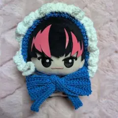 ぬい服 ヘッドドレス フリル リボン 黒 ちびぐるみ 12cm - メルカリ