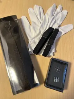 ウエディング　結婚式　新郎小物セット　アームバンド、カフス、手袋、サスペンダー