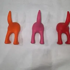 カラフルな動物の尻尾フック 3色セット未使用