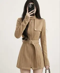 新品 M スエード セットアップ ジャケット ショートパンツ 上下セット