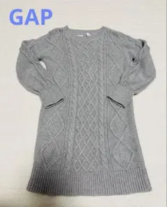 GAP☆グレー ケーブル編み ニットドレス 長袖　ワンピース