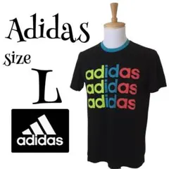 アディダス Adidas 半袖 Tシャツ Lサイズ ブラック ロゴ