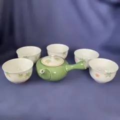 [新品未使用] 深川製磁　急須 湯呑み　三彩かえで　茶器揃