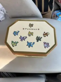 ポケモン ピクセルアート 缶ケース（イーブイフレンズチョコレート）　中身なし
