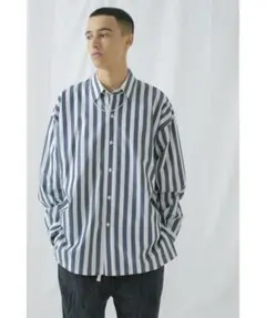 MONKEY TIME タイプライターバックオープンシャツ ストライプのサムネイル