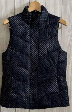 Gap ネイビードット柄　中綿ベスト　S