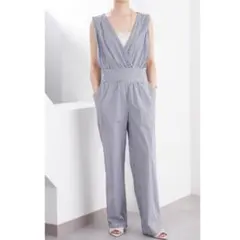 【新品未使用】 SHENERY ストライプカシュクールサロペット