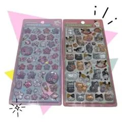 ボンボンドロップシール　和柄　第二弾　桜　猫　2枚セット　正規品　新作