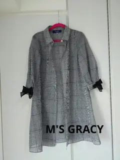 M'S GRACY　エムズグレイシー　ブラウスコート　ロングシャツ　リボン