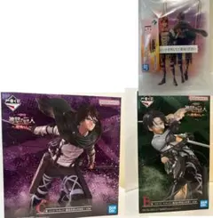 進撃の巨人一番くじ B賞リヴァイ C賞ハンジフィギュア E賞アクリルボード