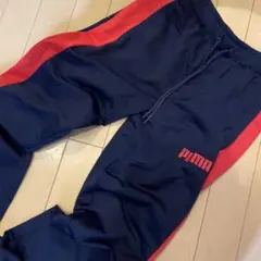 PUMA パンツ ネイビー/レッド