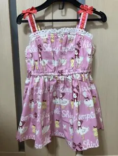 シャーリーテンプル くま＆うさぎぬいぐるみプリントワンピース 140
