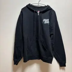 1点物✨Hanes 【M】 黒 ブラック ジップアップパーカー 裏起毛