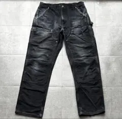 USA製　カーハート　ダブルニーペインターパンツ　B01 BLK 極上フェード