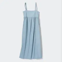 UNIQLO リネンブレンドギャザーキャミソールワンピース