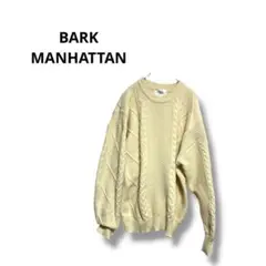 【バークマンハッタン】ニット　セーター　長袖　ケーブル網　カジュアル　アイボリー