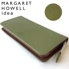 新品★マーガレットハウエル★ベンジャミン ファスナー長財布★オリーブグリーン