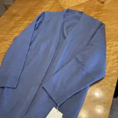 ミラオーウェン　ラベンダーブルー ニット ロングカーディガン　0