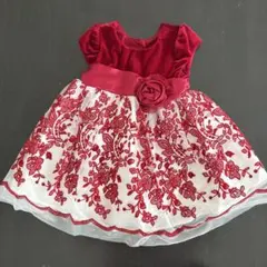 赤いベルベットドレス　12M