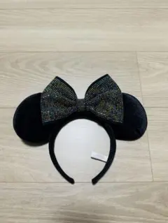 ミニーマウス　ビジュー付きリボンカチューシャ