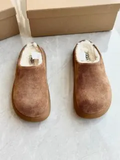 UGG アグ ブラウン 厚底サボサンダル ブーツ24CM UGG アグ ブラウン 厚底サボサンダル ブーツ24CM UGG ブラウン サボ