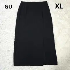 GU カットソーナローミディスカート　黒　XL