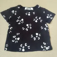 100〜110cm　​にゃー ネネット キッズ 半袖 Tシャツ 総柄のサムネイル