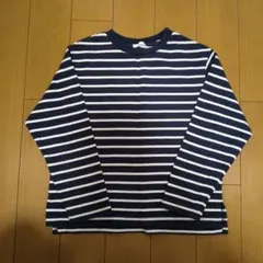 GU ボーダー 長袖カットソー 130cm