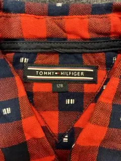 TOMMY HILFIGER チェック柄長袖シャツ 128