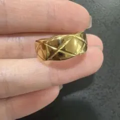 キルティングゴールド リング　ココクラッシュ風