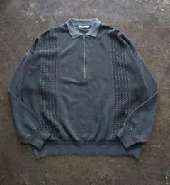 26SS YASHIKI ヤシキ Kanto Zip Polo BLUEのサムネイル