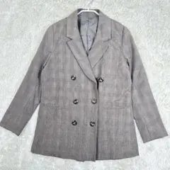 チェック テーラードジャケット M ダブル