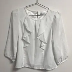 MISCH MASCH フリル付きホワイトブラウス