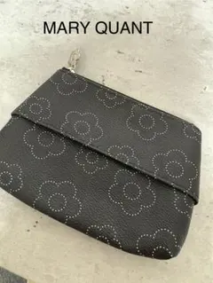 MARY QUANT ブラック花柄ポーチ　ティッシュポーチ