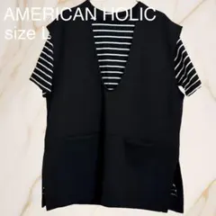 AMERICAN HOLIC Vネックベスト Tシャツ L