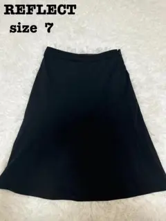 Reflect レディース ブラック ひざ丈　フレアスカート7[77]